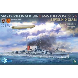 TAKOM SP-7043 1/700 SMS Derfflinger 1916 + SMS Lützow 1916 + Zeppelin Q-class