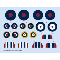 EDUARD D48101 1/48 Spitfire Mk.V national insignia for EDUARD