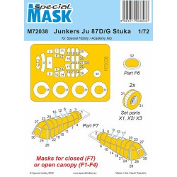 SPECIAL MASK M72038 1/72 Junkers Ju 87D/G Stuka Mask / for Special Hobby and Academy kits