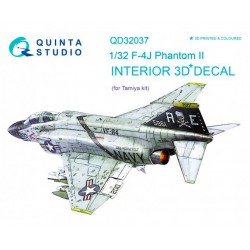 QUINTA STUDIO QD32037 1/32 F-4J 3D-Printed & coloured Interior on decal paper (for Tamiya kit)