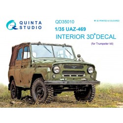 QUINTA STUDIO QD35010 1/35 UAZ 469 3D-Printed & coloured Interior on decal paper (for Trumpeter kit)