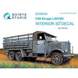 QUINTA STUDIO QD35030 1/35 Krupp L3H163 3D-Printed & coloured Interior on decal paper (for ICM kit)