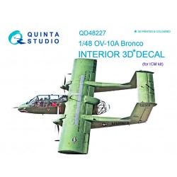 QUINTA STUDIO QD48227 1/48 OV-10A Bronco 3D-Printed & coloured Interior on decal paper (for ICM kit)