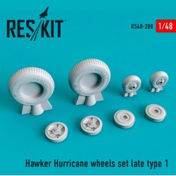 RESKIT RS48-0288 1/48 Hawker Hurricane wheels set late type 1