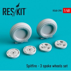 RESKIT RS48-0298 1/48 Spitfire - 3 spoke wheels set