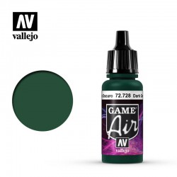 VALLEJO 72.728 Game Air Dark Green Color 17 ml.
