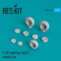 RESKIT RS72-0221 1/72 P-38 Lightning Type 2 wheels set