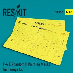 RESKIT RSM32-0002 1/32 F-4 E Phantom II Pre-cut painting masks for Tamiya  kit