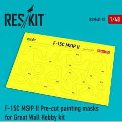 RESKIT RSM48-0010 1/48 F-15 MSIP ll Pre-cut painting masks for Great Wall Hobby (L4817) kit