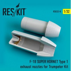 RESKIT RSU32-0008 1/32 F-18 (E/G) SUPER HORNET Type 1 exhaust nozzles for Trumpeter Kit