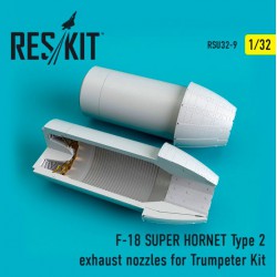 RESKIT RSU32-0009 1/32 F-18 (E/G) SUPER HORNET Type 2 exhaust nozzles for Trumpeter Kit