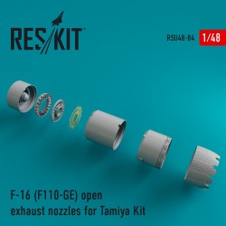 RESKIT RSU48-0084 1/48 F-16 (F110-GE) open exhaust nozzles for Tamiy