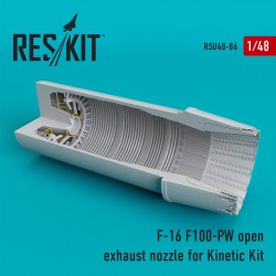 RESKIT RSU48-0086 1/48 F-16 (F100-PW) open exhaust nozzles for Kinetic Kit