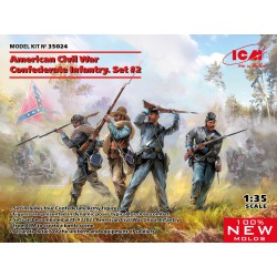 ICM 35024 1/35 American Civil War Confederate Infantry.Set 2