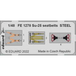 EDUARD FE1278 1/48 Su-25 seatbelts STEEL