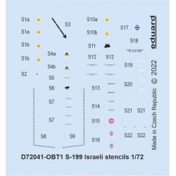 EDUARD D72041 1/72 S-199 Israeli stencils