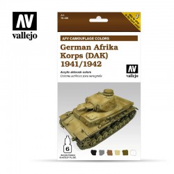 VALLEJO 78.409 Model Air Set AFV German Afrika Korps 1941/42 (DAK) (6) AFV 8 ml.