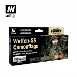 VALLEJO 70.180 Model Color Set Waffen SS Camouflage (8) by Jaume Ortiz Uniforms 17 ml.