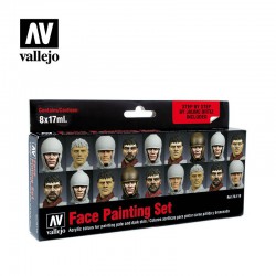 VALLEJO 70.119 Model Color Set Faces Painting Set (8) by Jaume Ortiz Effects 17 ml.