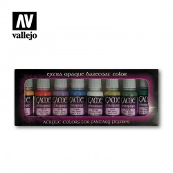 VALLEJO 72.294 Game Color Set Extra Opaque Colors (8) 8 Color Set 17 ml.