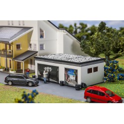 Faller 130620 HO 1/87 Double garage with drive components