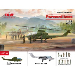 ICM 48303 1/48 Forward base Cobra AH-1G+Bronco OV-10A w.US Pilots&Ground Person a. HelicoPilots