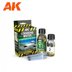 AK INTERACTIVE AK8231 RESIN STANDING WATER – 2 COMPONENTS EPOXY RESIN 180ML