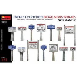 MINIART 35669 1/35 French Concrete Road Signs 1930-40's Normandy