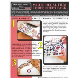 BARE-METAL FOIL BMF120 White inkjet decal film 3 sheets