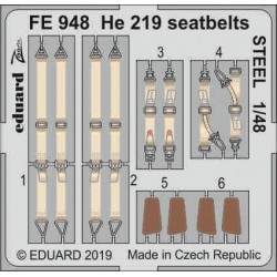 EDUARD FE948 1/48 He 219 seatbelts STEEL for Tamiya