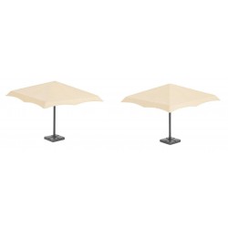 FALLER 180862 1/87 2 Rectangular sun umbrellas