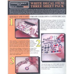 BARE-METAL FOIL BMF125 White laser decal film 3 sheets