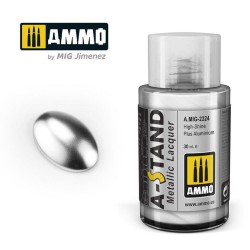 AMMO BY MIG A.MIG-2324 A-STAND High-Shine Plus Aluminium 30 ml.