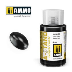 AMMO BY MIG A.MIG-2351 A-STAND Gloss Black Base Primer  30 ml.