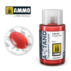 AMMO BY MIG A.MIG-2401 A-STAND Transparent Red  30 ml.