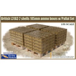 GECKO MODELS 35GM0020 1/35 L31A3 2 shells 105mm ammo boxes
