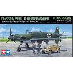 TAMIYA 25206 1/48 Dornier Do335A Pfeil & Kübelwagen Type 82 Set