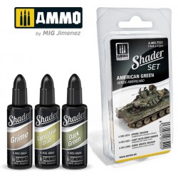 AMMO BY MIG A.MIG-7322 SHADER Set American Green