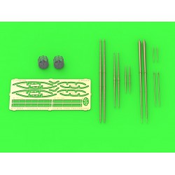MASTER MODEL SM-350-117 1/350 SMS Viribus Unitis - masts, yards and other turned and resin parts set (for Trumpeter kit)