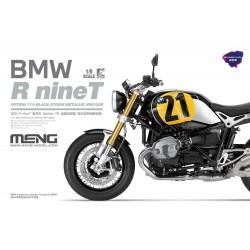 MENG MT-003u 1/9 BMW R nineT Option 719 Black Storm Metallic/Vintage (Pre-colored Edition)