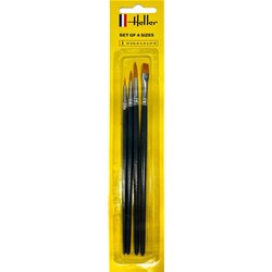 HELLER 9901 BLISTER PINCEAUX N° 3/0-3-6-10