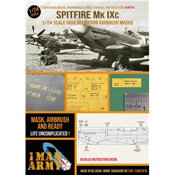 1MANARMY 24DET016 1/24 MASK for Supermarine Spitfire Mk.IXc Airfix