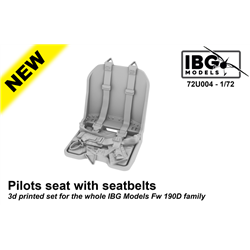 IBG MODELS 72U004 1/72 Pilot Seat with Seatbelts for Fw 190D - 3D printed set