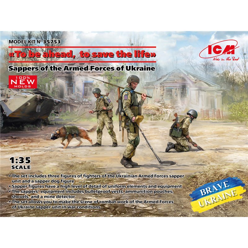 ICM 35753 1/35 To be ahead, to save the life, Sappers of the Armed Forces of Ukraine