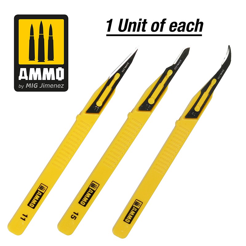 AMMO BY MIG A.MIG-8691 Mini Blade Set (1 of each)