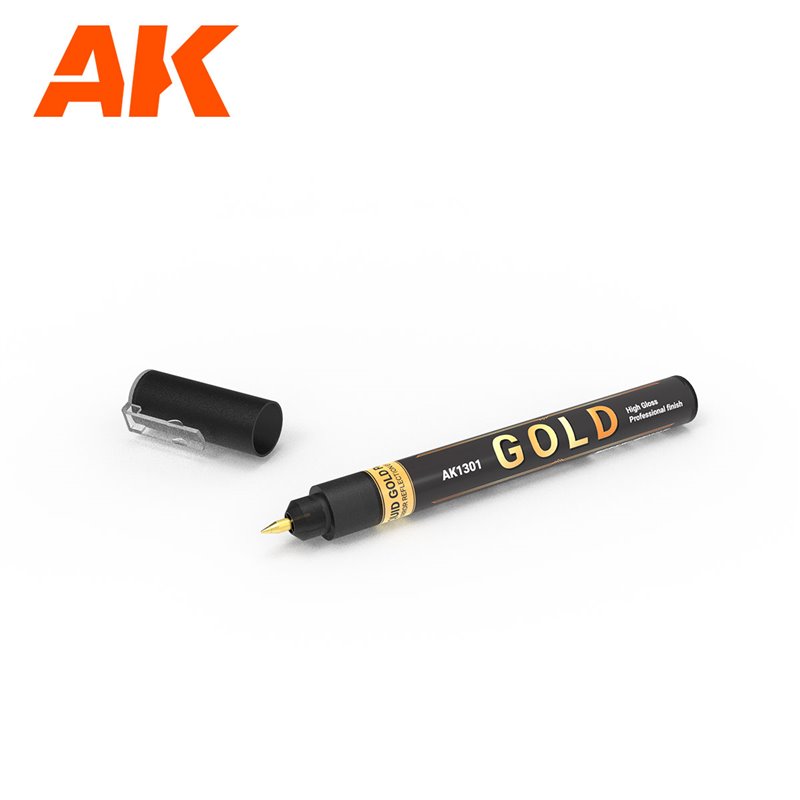 AK INTERACTIVE AK1301 METALLIC LIQUID MARKER – GOLD