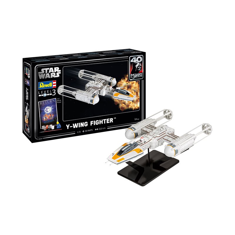 REVELL 05658 1/72 Star Wars Y-Wing Fighter Gift Set