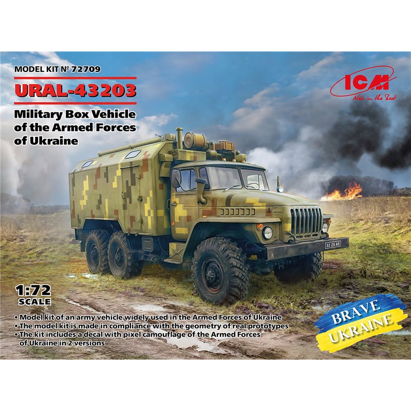 ICM 72709 1/72 URAL-43203, Military Box Vehicle of the Armed Forces of Ukraine