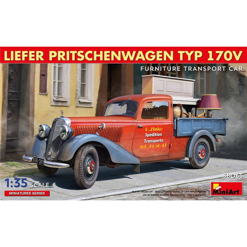 MINIART 38065 1/35 Liefer Pritschenwagen Typ 170V Furniture Transport Car