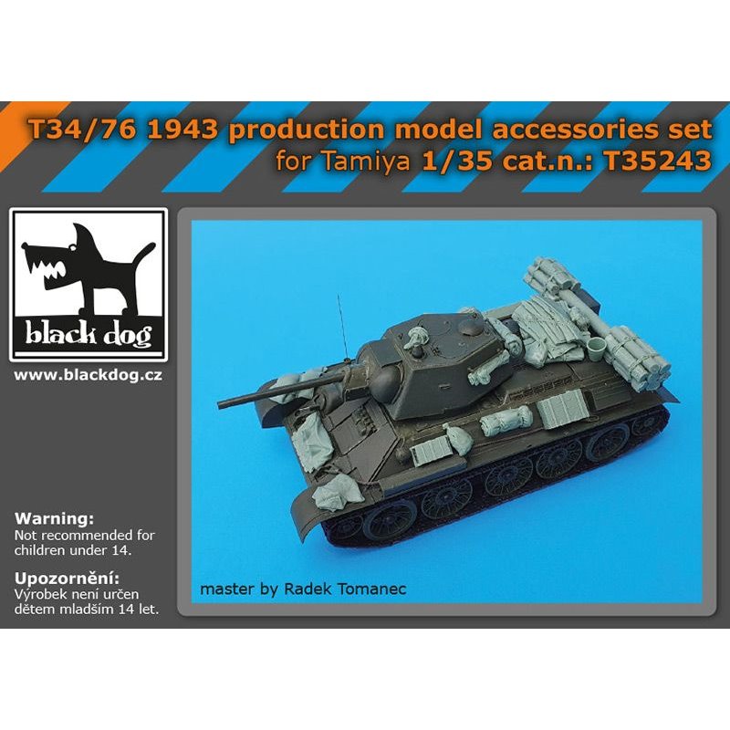 BLACK DOG T35243 1/35 T34/76 1943 production model accessories set for Tamiya